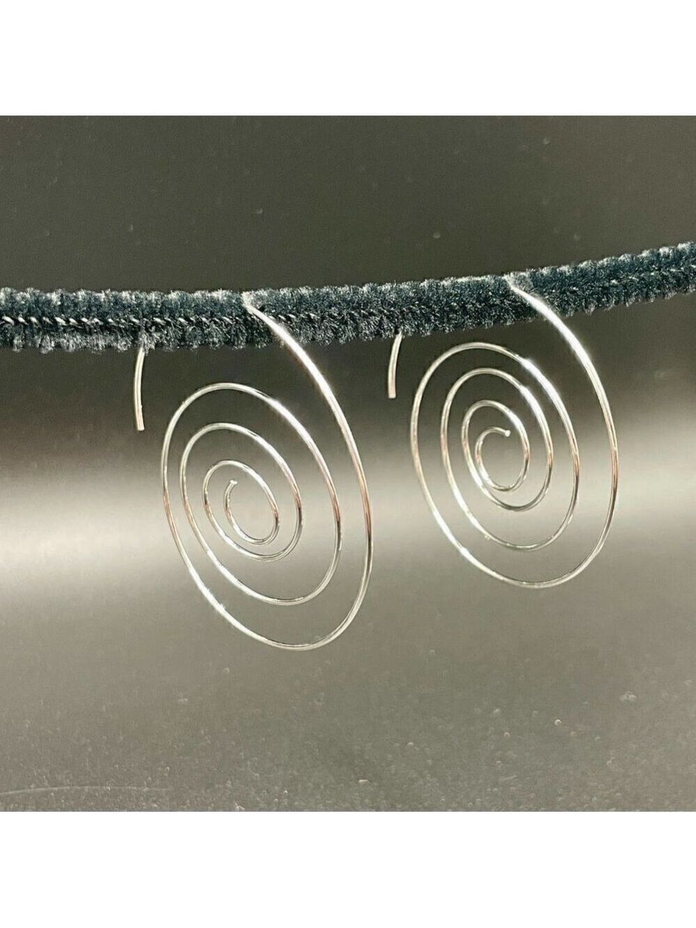 Silver Tone Multi Spiral Earrings in Silver #1242 silver